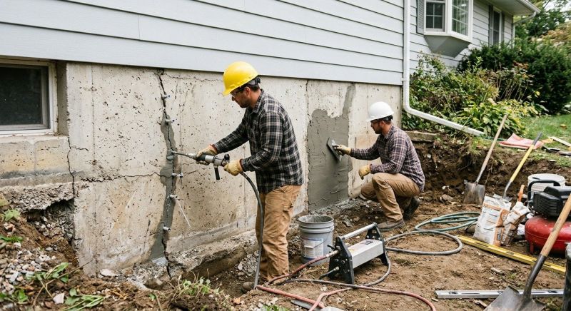 Cracked Foundation Repair in Greenville, SC
