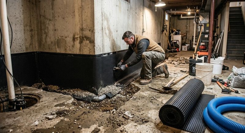 Leaking Basement Repair in Fredericksburg, VA
